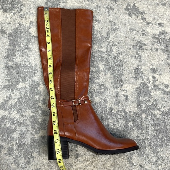 New Torgeis Destiny Tall Boots Riding Studded Ankle Belt Camel Tan Sz 9 - Picture 12 of 15